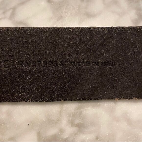 Chico’s Snake Animal Print Embossed Buckle Leather Belt - Picture 4 of 6